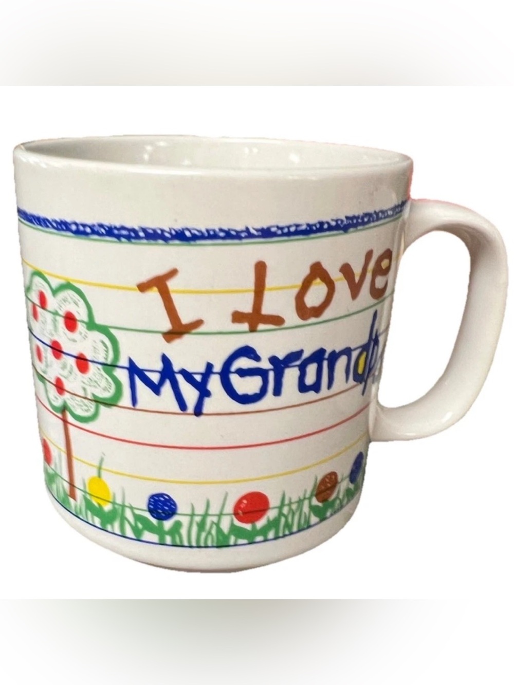 Vintage Artmark Chicago I Love My Grandpa Notebook Paper Ceramic Mug